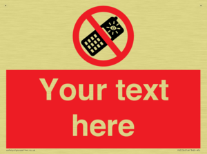 Custom No camera phones Sign